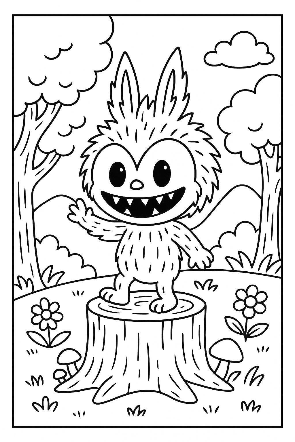 Labubu Coloring Pages & Coloring Book • Labubuu Printable • Kawaii Monster Art • Digital Download PDF PNG