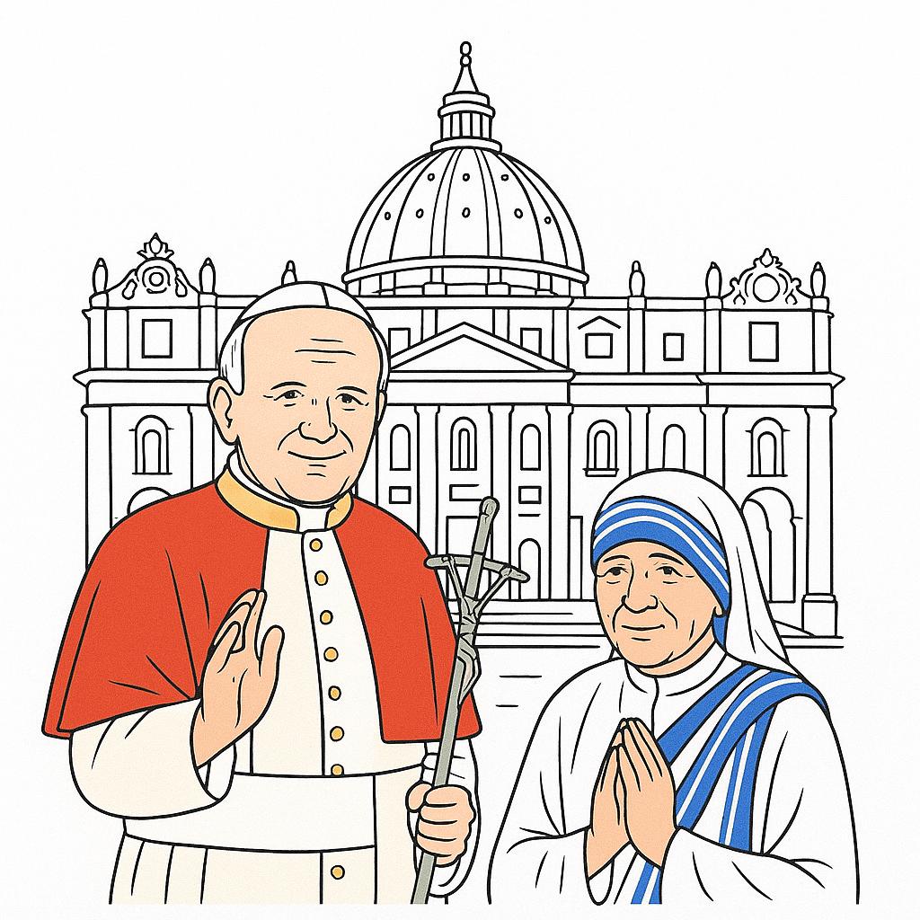 Saint John Paul II Coloring Book: Catholic Kids Printable (PDF)