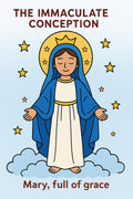 Immaculate Conception Coloring Pages • Catholic Kids Activity (Instant Download)
