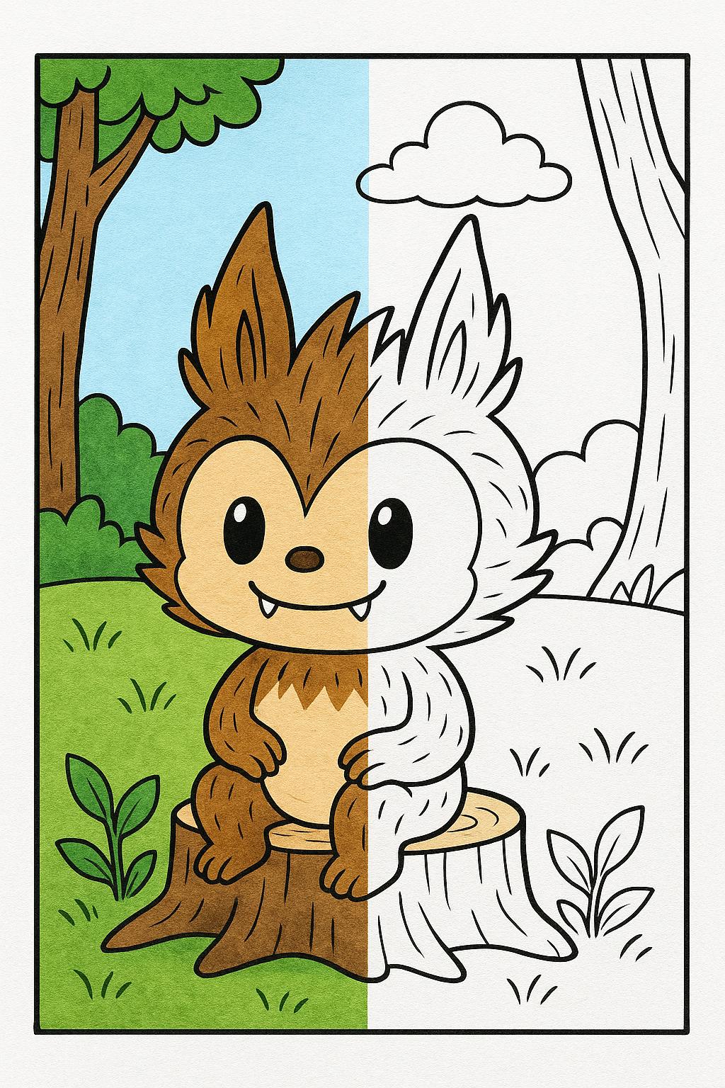 Labubu Coloring Pages & Coloring Book • Labubuu Printable • Kawaii Monster Art • Digital Download PDF PNG