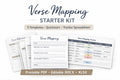 Verse Mapping Templates + Quickstart Guide | Printable Bible Study Worksheets + Tracker Spreadsheet | Digital Download